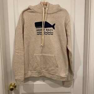 Keep It Salty Whale Hoodie Sweatshirt | Large | New